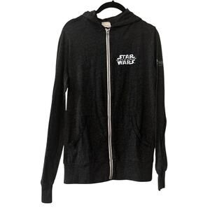 Star Wars dark grey zip up hoodie size small